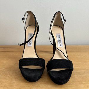 100% Authentic, Black Jimmy Choo Stilettos, size 39.5